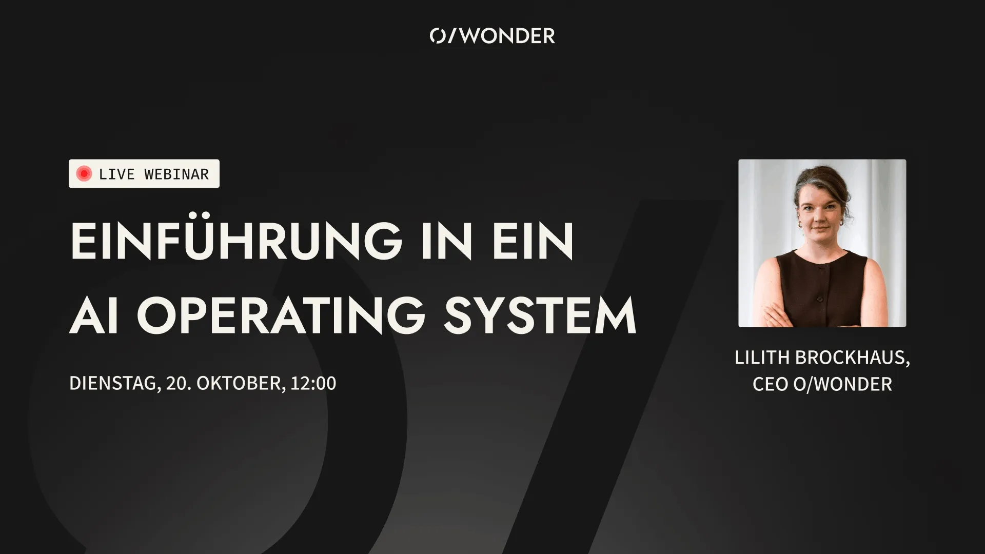 Titelbild des Webinars „Einführung in ein AI Operating System“